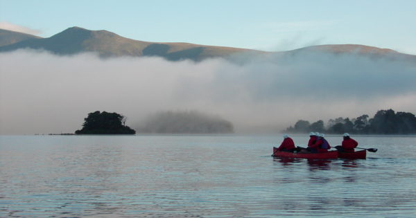 Early morning, misty canoeing, on Derwent Water