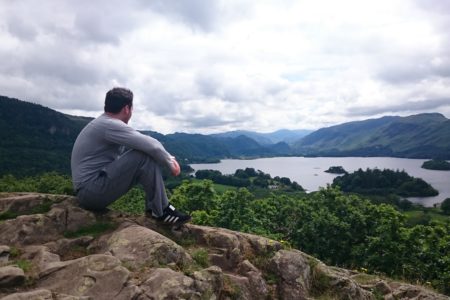 A Nissan delegate peacefully reflecting whilst overlooking Derwent Water